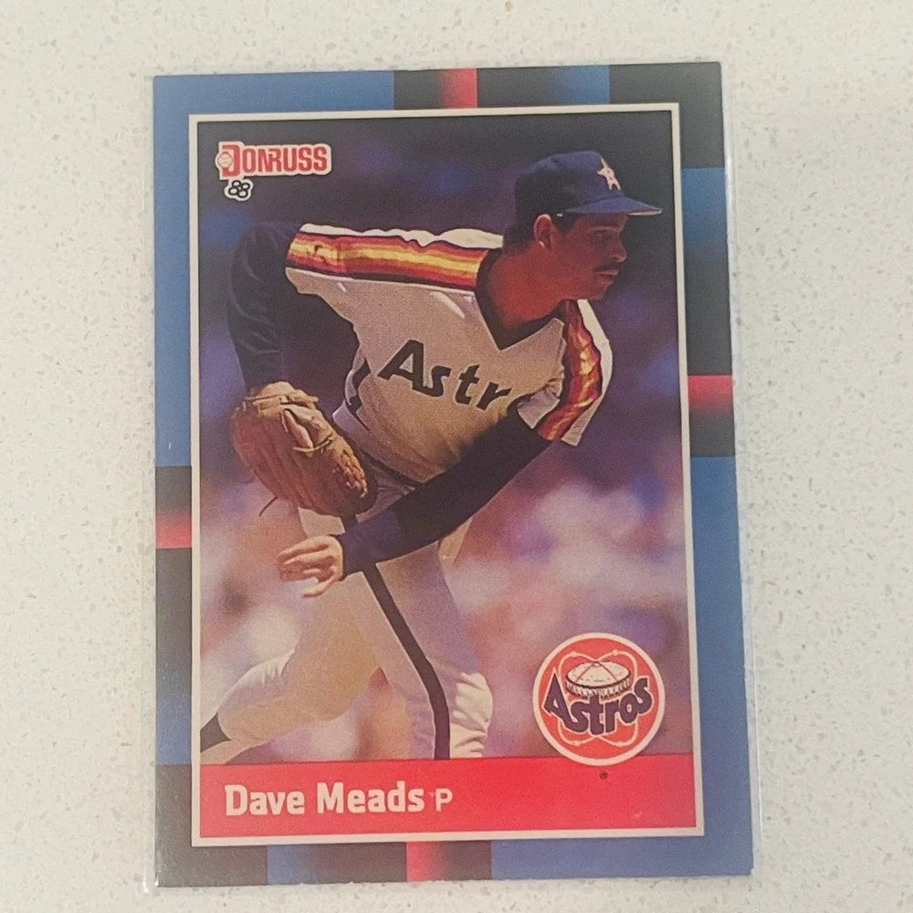 1988 Donruss Dave Meads Houston Astros Baseball Card 455 Pitcher Vintage MLB